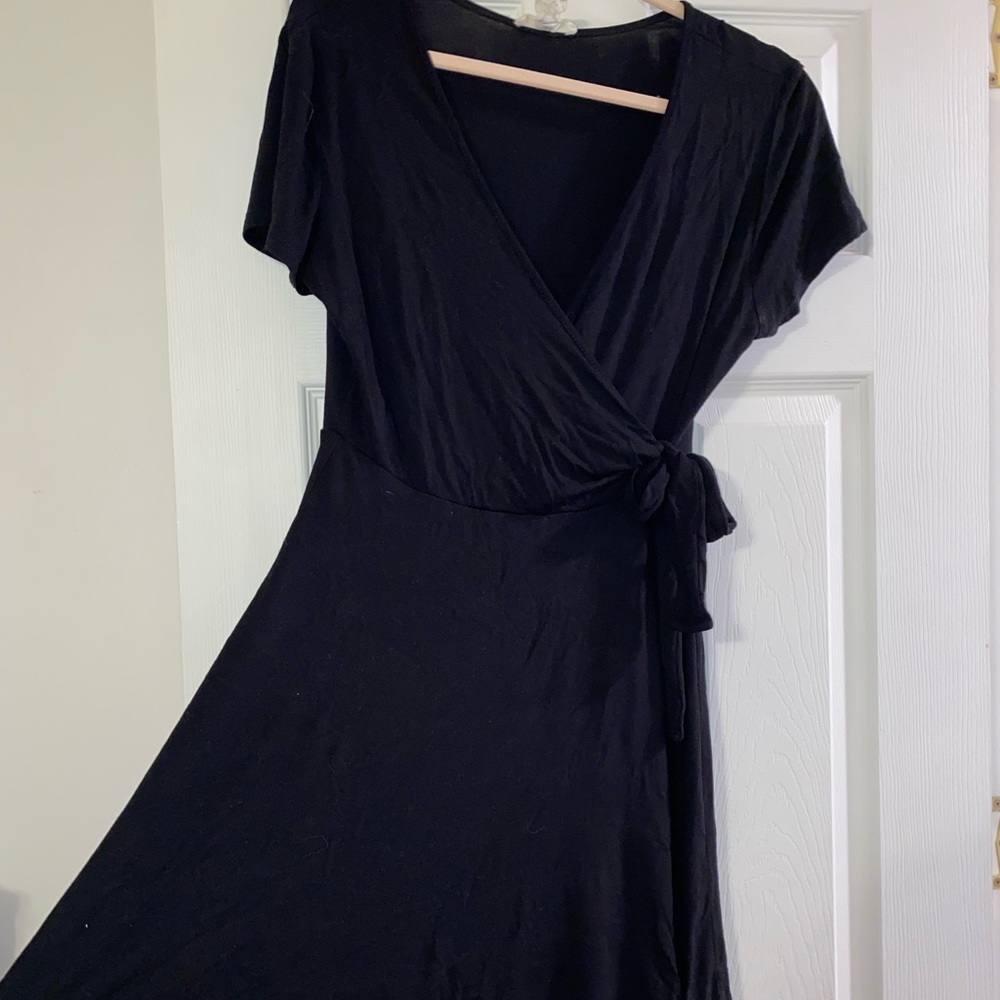 Black Wrap-dress